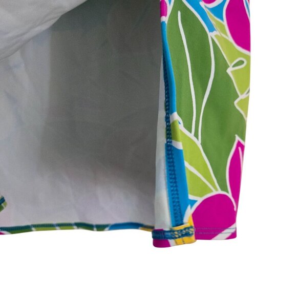 La Blanca Tropi-Flage 3 Piece Tankini Set Top High Waist Bottom Skirt Size 10/M - Picture 8 of 13